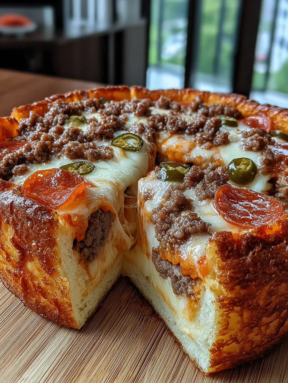 Pizza loaded with cheese, tomatoes, and jalapeños on a table.