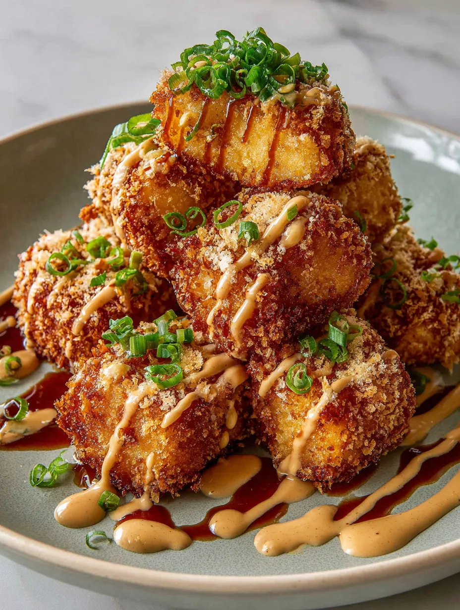 A serving plate topped with freshly made crispy, saucy meat, garnished with herbs.
