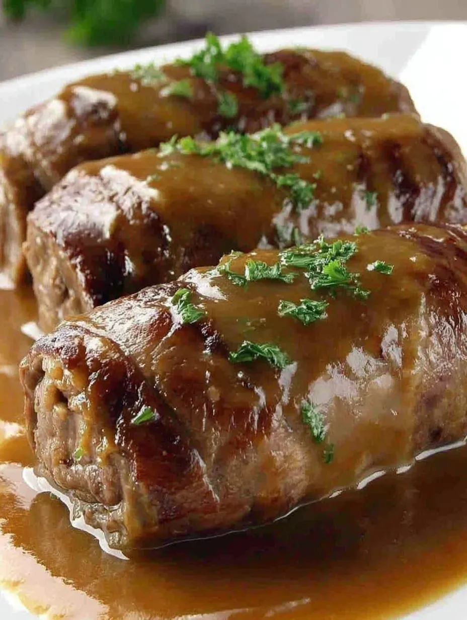 Two tangy sausages topped with green onions on a platter.