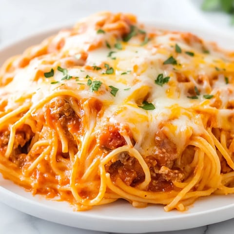 Cheesy Spaghetti Bake