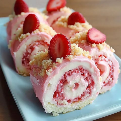 Delicious Strawberry Cheesecake Roll Ups