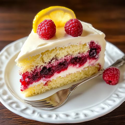 Soft Lemon Raspberry Layers
