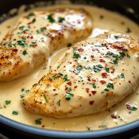 Rich and Creamy Chicken with Cheese Sauce