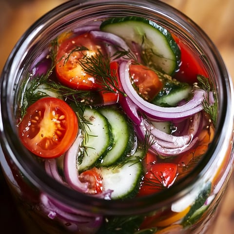 Pickled Cherry Tomatoes and Vegetables