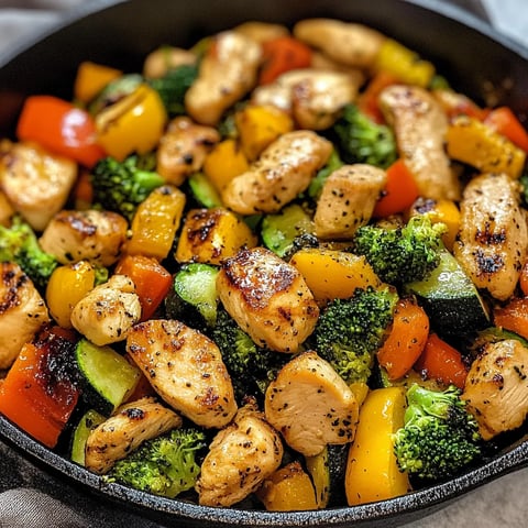 Healthy Chicken Veggies Skillet