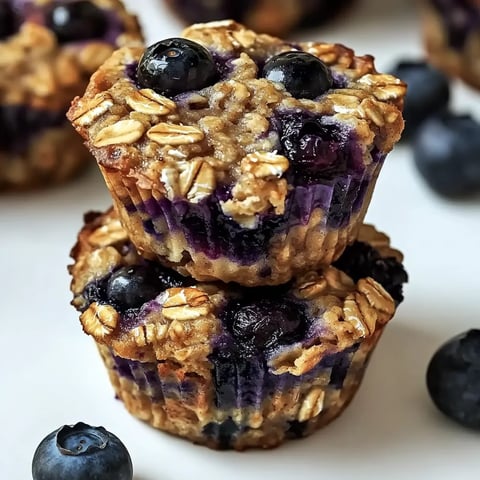 Banana Blueberry Oatmeal Cups