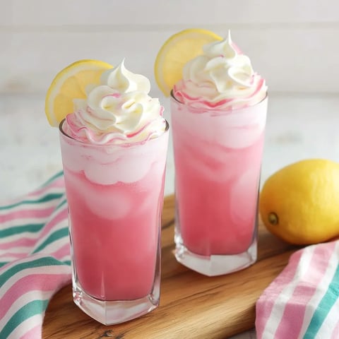 Fluffy Pink Lemonade with Cream