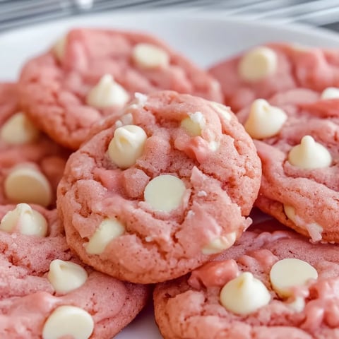 Pink Strawberry Cookies Mix Dessert