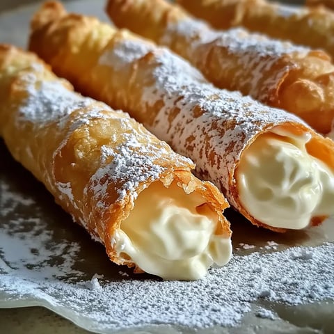 Tasty Creamy Italian Cannoncini
