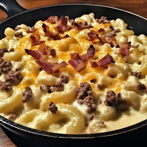 Creamy Bacon Cheeseburger Pasta