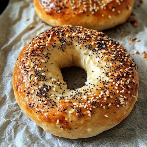 Close-up view of protein bagels topped with smooth Greek yogurt.