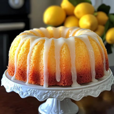 Tangy Lemon Glaze Cake