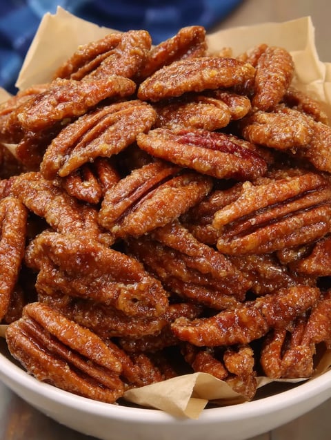 A bowl of pecans.