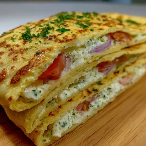 A sandwich with tomatoes and cheese.