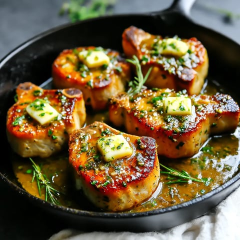 Garlic Butter Pan Seared Pork Chops