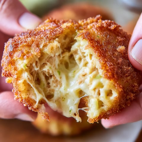 Someone holding a bite-sized crispy patty.