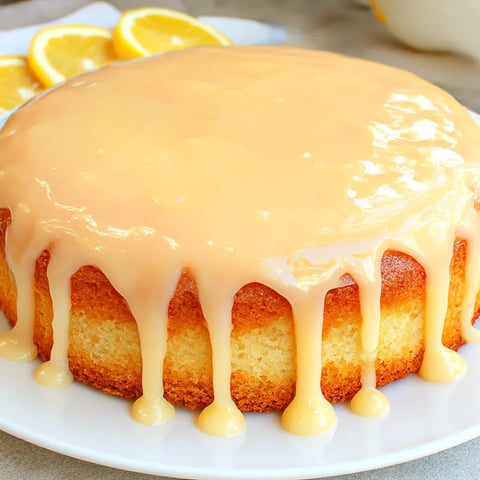 A white cake with a shiny top layering.