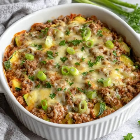 A white plate piled with onions, cheese and beef.