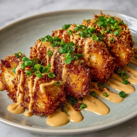 A plate loaded with freshly made crispy chicken strips and creamy sauce